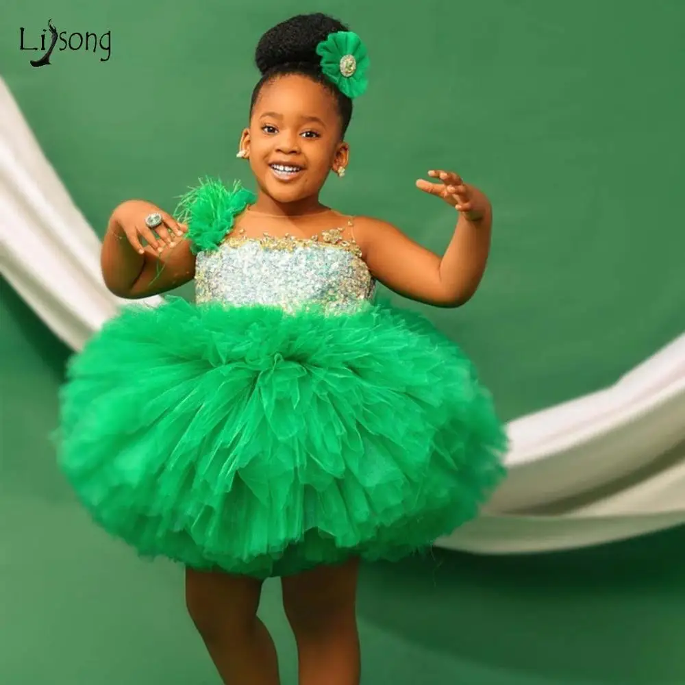 Lovely Green Short Ruffles Tulle Kids Dress Puffy Mini Flower Dresses For Girls Shiny Sequin Beaded Girls Christmas Dresses
Lovely Green Short Ruffles Tulle Kids Dress Puffy Mini Flower Dresses For Girls Shiny Sequin Beaded Girls Christmas Dresses