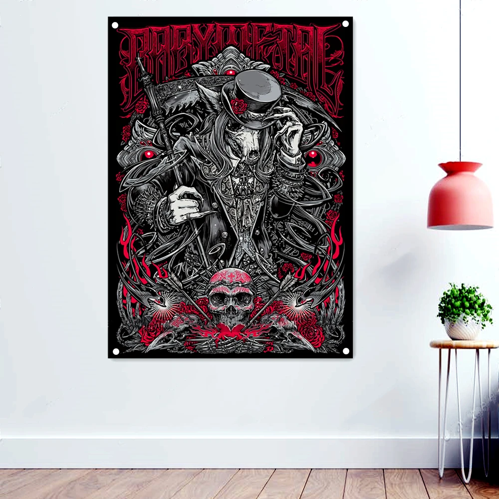 Baby Metal Dark Artworks Banner Canvas Printing Wall Hanging Macabre Art Rock Music Posters Flag Tapestry Mural Wall Decoration
Baby Metal Dark Artworks Banner Canvas Printing Wall Hanging Macabre Art Rock Music Posters Flag Tapestry Mural Wall Decoration