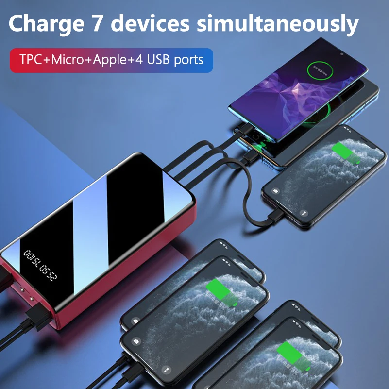 Power Bank 50000mAh Portable Fast Charging Poverbank LED Mobile Phone External Battery Charger Powerbank 50000 mAh for Xiaomi Mi
Power Bank 50000mAh Portable Fast Charging Poverbank LED Mobile Phone External Battery Charger Powerbank 50000 mAh for Xiaomi Mi