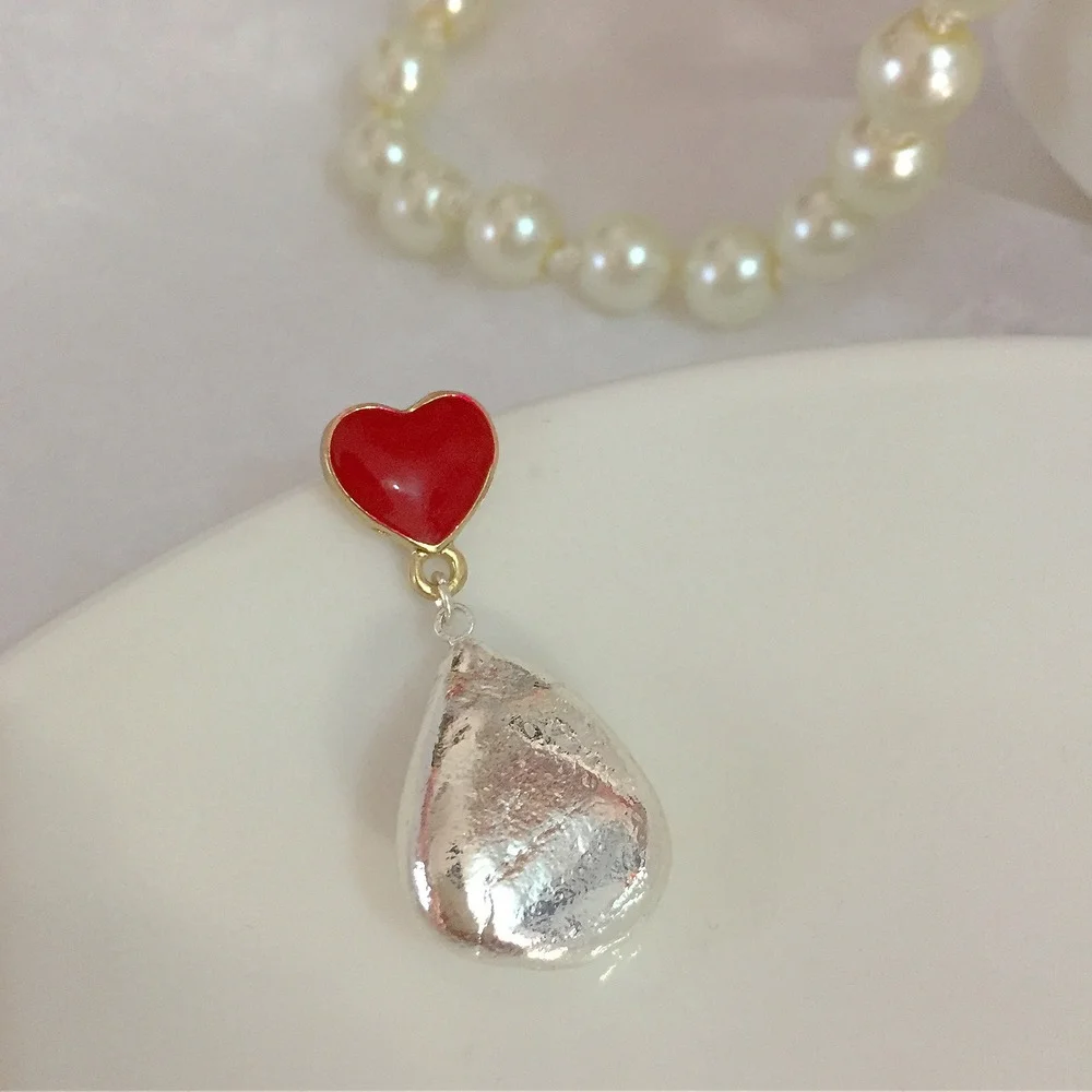 Silver Natural Stone Women's Earrings Red Heart In Retro Style Earring Charm Designer Charm Exquisite DIY Gift for Party Jewelry
Silver Natural Stone Women's Earrings Red Heart In Retro Style Earring Charm Designer Charm Exquisite DIY Gift for Party Jewelry