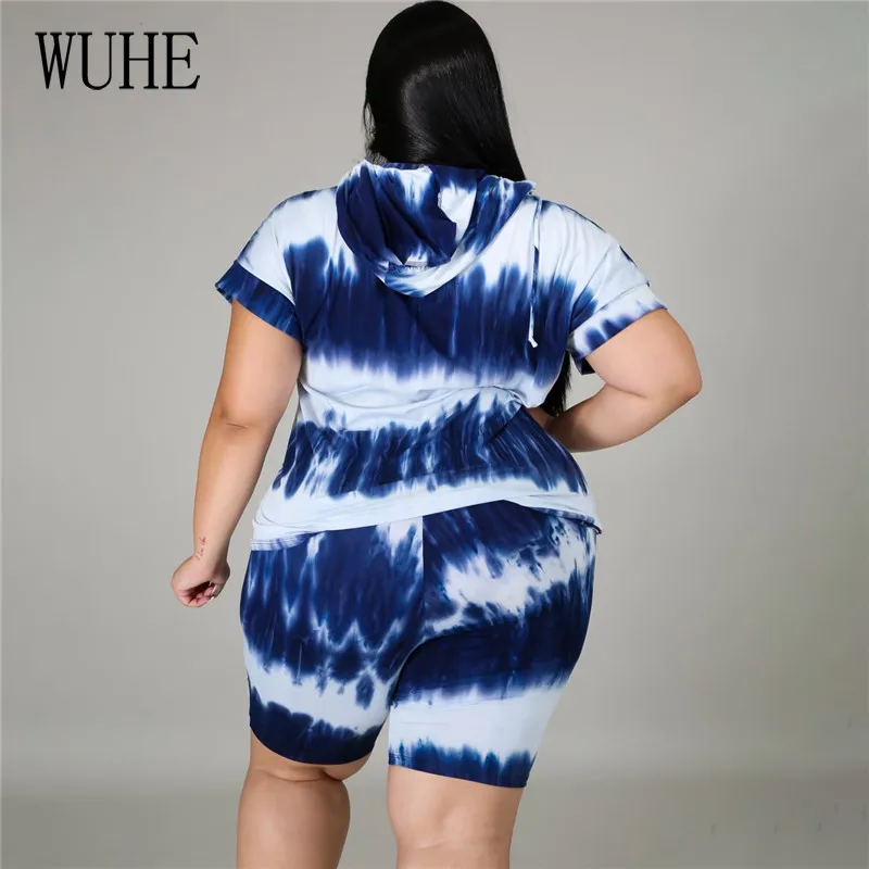 WUHE Plus Size XL-4XL 2 Piece Suits Tie Dye Print Short Sleeve Hooded Crop Top and Skinny Pants Casual Party Streetwear Outfits
WUHE Plus Size XL-4XL 2 Piece Suits Tie Dye Print Short Sleeve Hooded Crop Top and Skinny Pants Casual Party Streetwear Outfits