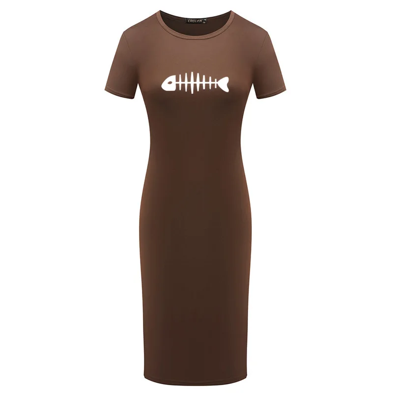 Fish Skeleton Print Women Dress Sexy Robe Short Sleeve Elegant Party Black Pencil Dress Female Package Hip Bodycon Vestidos
Fish Skeleton Print Women Dress Sexy Robe Short Sleeve Elegant Party Black Pencil Dress Female Package Hip Bodycon Vestidos