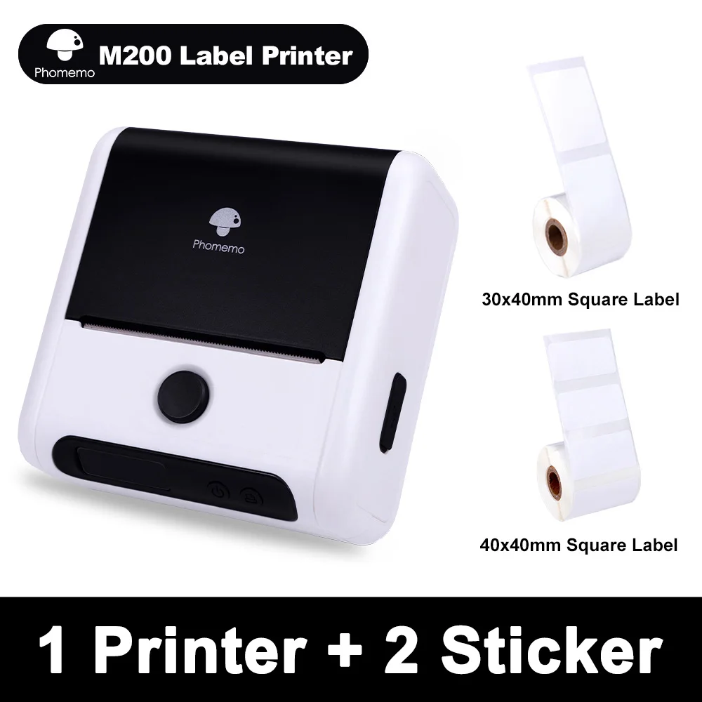 Phomemo M200 Label Printer 3 Inches 75mm Bluetooth-Compatible Thermal Label Maker Use for Small Retailing for Labeling QR Code
Phomemo M200 Label Printer 3 Inches 75mm Bluetooth-Compatible Thermal Label Maker Use for Small Retailing for Labeling QR Code