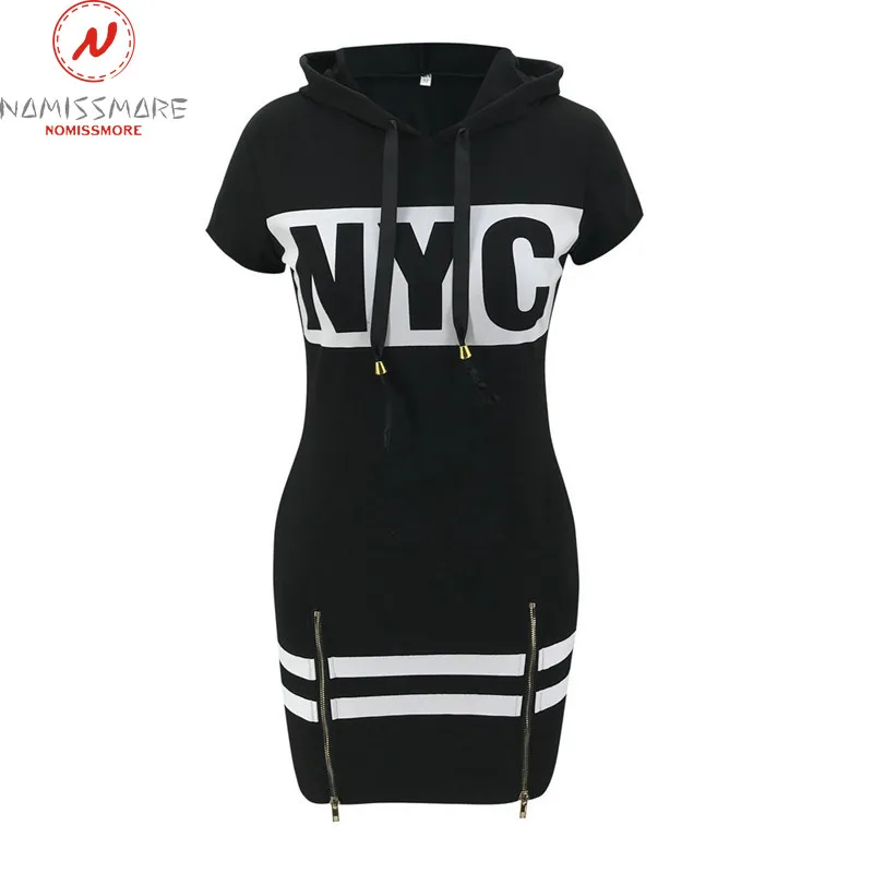 Women Casual Pencil Dress Hooded Zipper Decor O-Neck Long/Short Sleeve Letter Print High Waist Spring Summer Slim Hips Dress
Women Casual Pencil Dress Hooded Zipper Decor O-Neck Long/Short Sleeve Letter Print High Waist Spring Summer Slim Hips Dress
