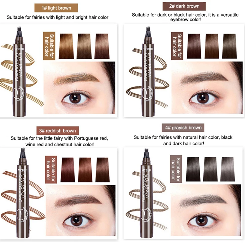 4 Points Eyebrow Pen 4 Colors Liquid Brow Pencil Dark Brown Microblading Eyebrow Pencil Waterproof Eyebrow Tattoo Pen Cosmetics
4 Points Eyebrow Pen 4 Colors Liquid Brow Pencil Dark Brown Microblading Eyebrow Pencil Waterproof Eyebrow Tattoo Pen Cosmetics