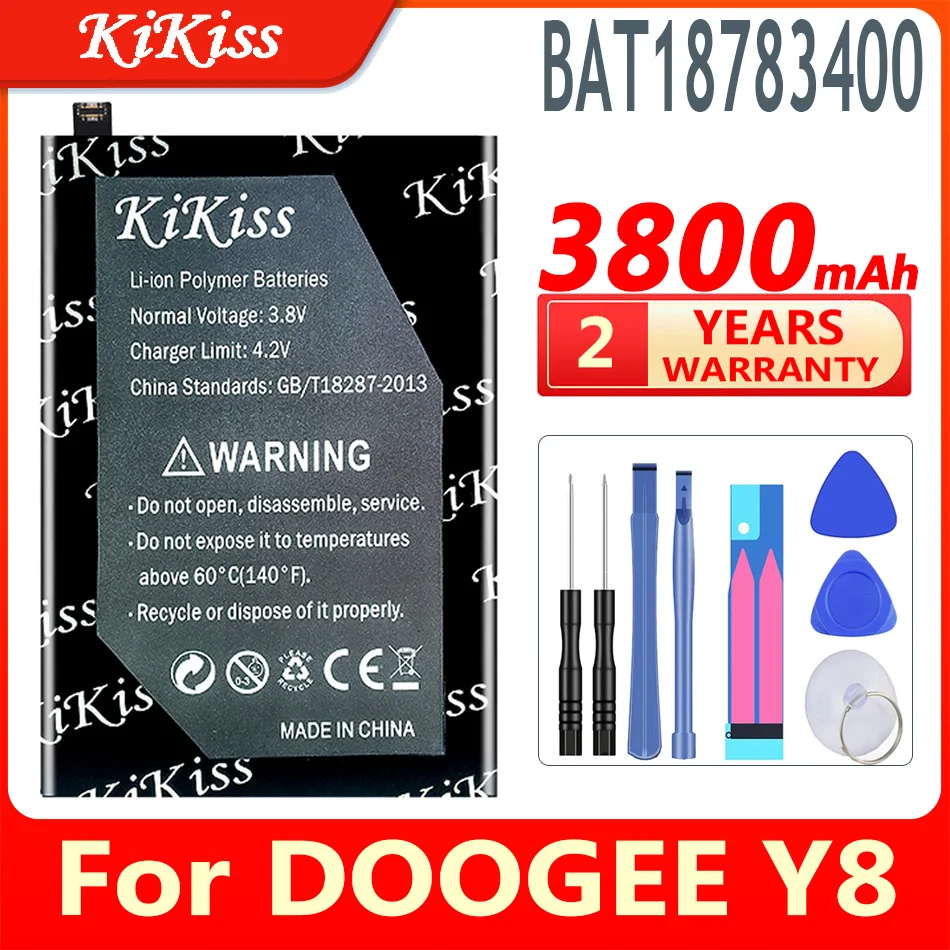 Mobile Phone Battery for DOOGEE Y8 Battery 3800mAh Long Standby Time + Tools for DOOGEE BAT18783400 Battery
Mobile Phone Battery for DOOGEE Y8 Battery 3800mAh Long Standby Time + Tools for DOOGEE BAT18783400 Battery