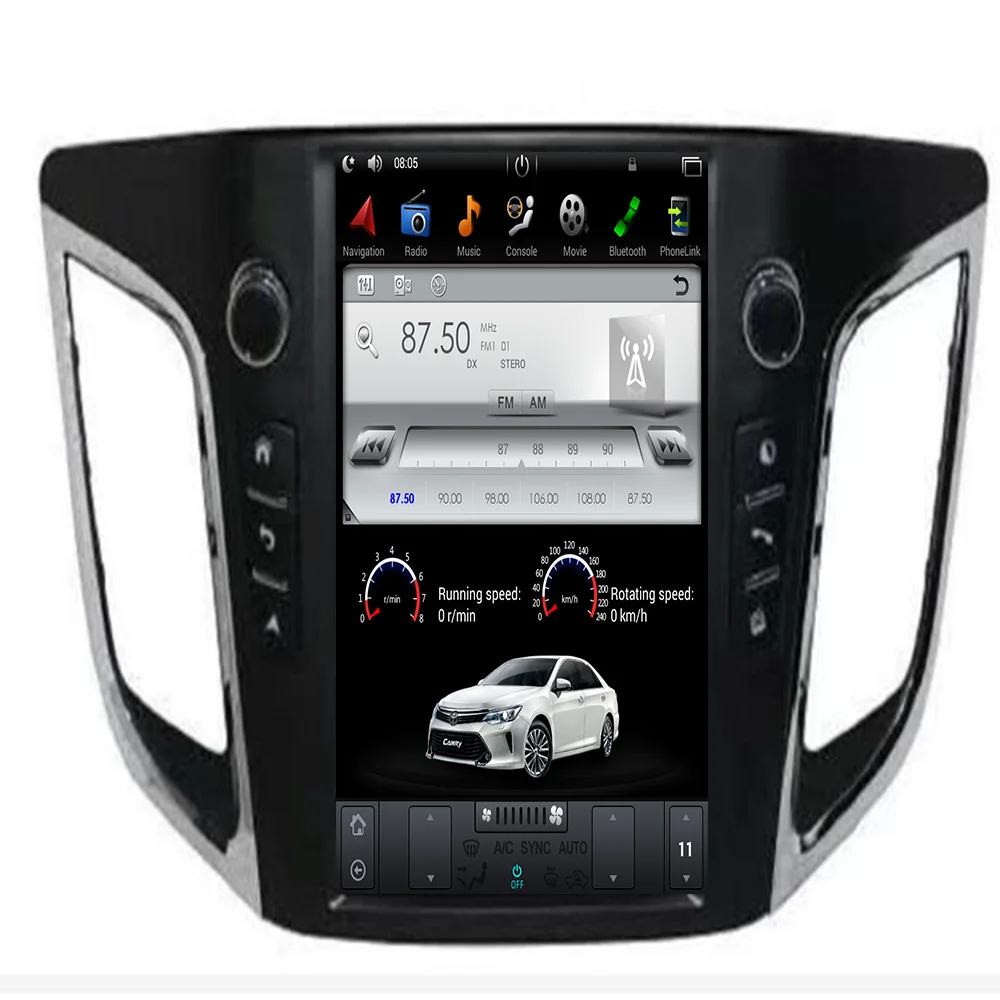 Автомобильный мультимедийный плеер в стиле Tesla для ПК Android 9 0 7 1 шесть ядер GPS