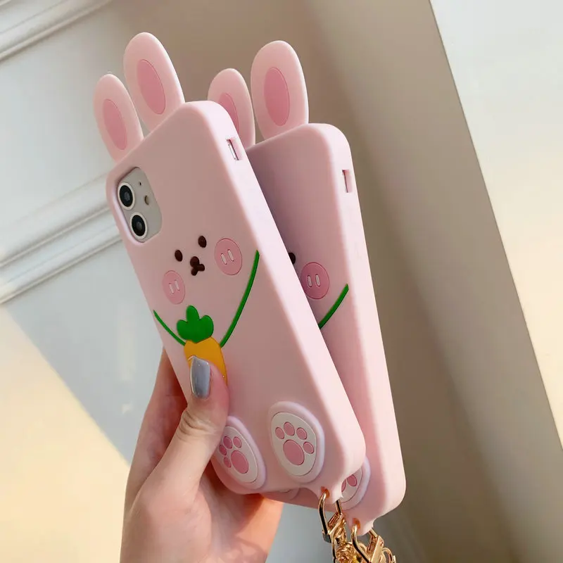 Kawaii 3D Cute Cartoons Rabbit Silicone Soft Phone Case For iPhone 12 Mini 11 Pro Max X XR XS MAX 8 7 6 Plus SE 2020 Back Cover
Kawaii 3D Cute Cartoons Rabbit Silicone Soft Phone Case For iPhone 12 Mini 11 Pro Max X XR XS MAX 8 7 6 Plus SE 2020 Back Cover