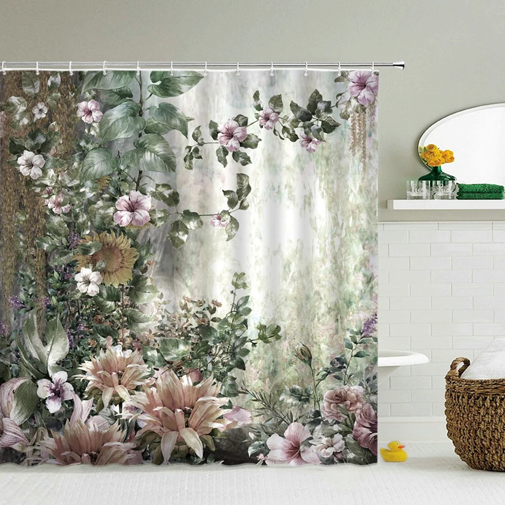 European Flowers Bathroom Curtains Retro Waterproof Shower Curtains 3d Printing With Hooks Decoration Washable Bath Screen
European Flowers Bathroom Curtains Retro Waterproof Shower Curtains 3d Printing With Hooks Decoration Washable Bath Screen