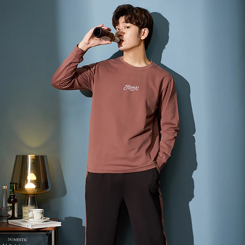 For Men Pure Cotton Sleepwear Plus Size Loose Home Men's Clothing Pajamas With Pants 2Pcs/S New Casual Striped Cartoon Pajamas
For Men Pure Cotton Sleepwear Plus Size Loose Home Men's Clothing Pajamas With Pants 2Pcs/S New Casual Striped Cartoon Pajamas