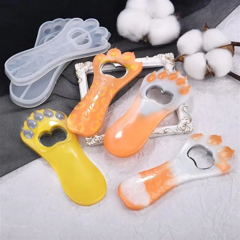 Creative Beer Spanner Bottle Opener Silicone Mold Cartoon DIY Crystal Epoxy Resin Mold Cat Paw Openers Handmade Home Decoration
Creative Beer Spanner Bottle Opener Silicone Mold Cartoon DIY Crystal Epoxy Resin Mold Cat Paw Openers Handmade Home Decoration