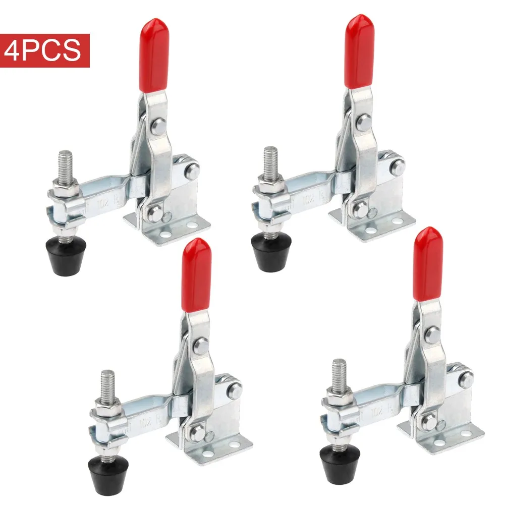 4Pcs Toggle Clamps GH-101A Anti-slip Vertical Toggle Clamps Plunger Stroke Push Pull Hand Tool Holding Capacity 50Kg 110 lbs
4Pcs Toggle Clamps GH-101A Anti-slip Vertical Toggle Clamps Plunger Stroke Push Pull Hand Tool Holding Capacity 50Kg 110 lbs
