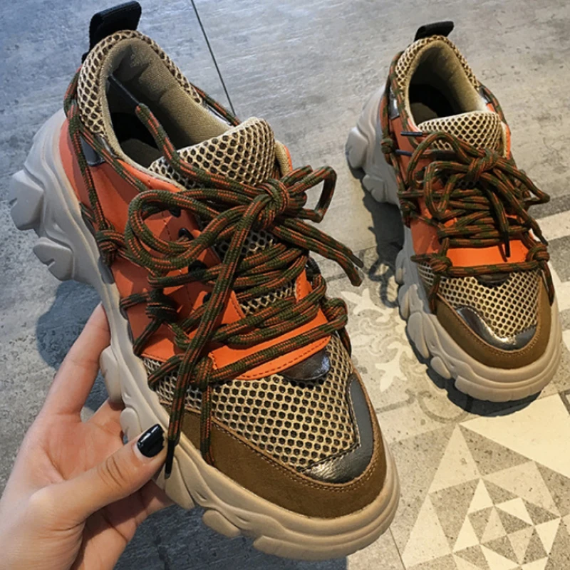 2021 Spring Casual Shoes Woman Platform Sneakers Lace Up Round Toe Women Vulcanize Shoes Ladies Chunky Sneakers Thick Bottom
2021 Spring Casual Shoes Woman Platform Sneakers Lace Up Round Toe Women Vulcanize Shoes Ladies Chunky Sneakers Thick Bottom