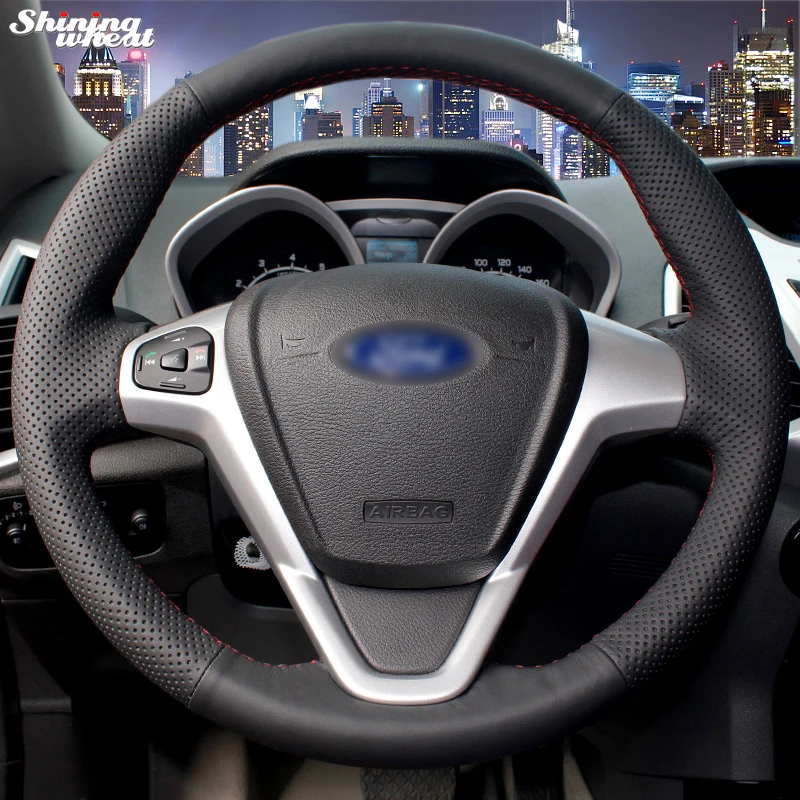 Black Leather Car Steering Wheel Cover For Ford Fiesta Ecosport B-MAX Ka(Ka+) Tourneo Courier Transit Courier
Black Leather Car Steering Wheel Cover For Ford Fiesta Ecosport B-MAX Ka(Ka+) Tourneo Courier Transit Courier