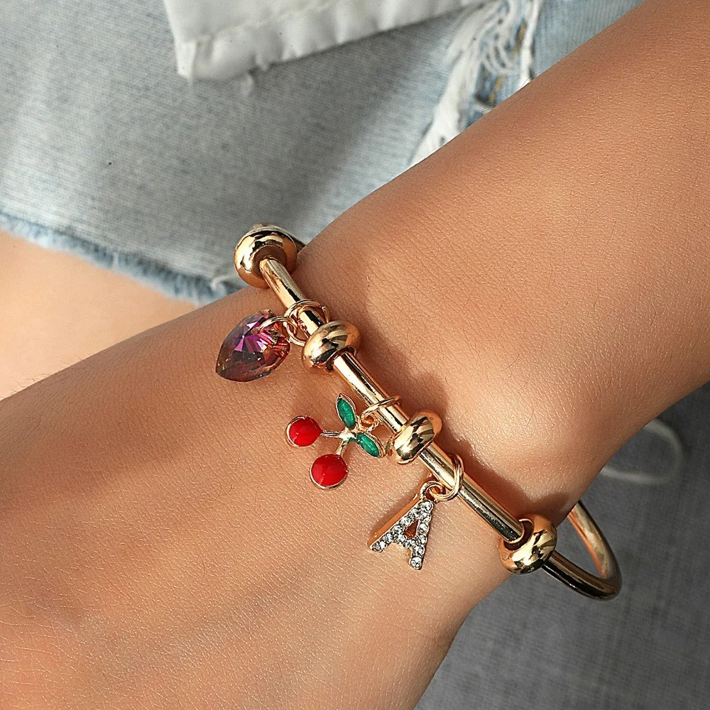 Cherry Love Letter Pendant Bracelet Adjustable Ins Opening Bead Circle Charm Bangles Wonen Jewelery Party Gift
Cherry Love Letter Pendant Bracelet Adjustable Ins Opening Bead Circle Charm Bangles Wonen Jewelery Party Gift