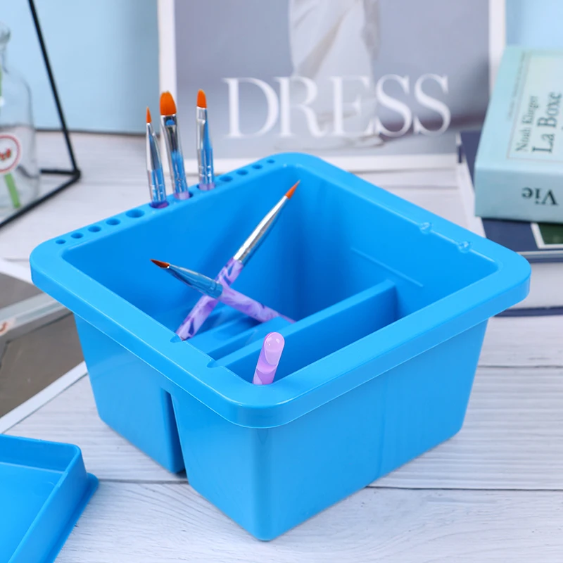Blue Double Compartment 12 Hole Multi-Function Plastic Brush Washer Box Easy Cleaning Drying For Acrylic & Watercolor Painting
Blue Double Compartment 12 Hole Multi-Function Plastic Brush Washer Box Easy Cleaning Drying For Acrylic & Watercolor Painting