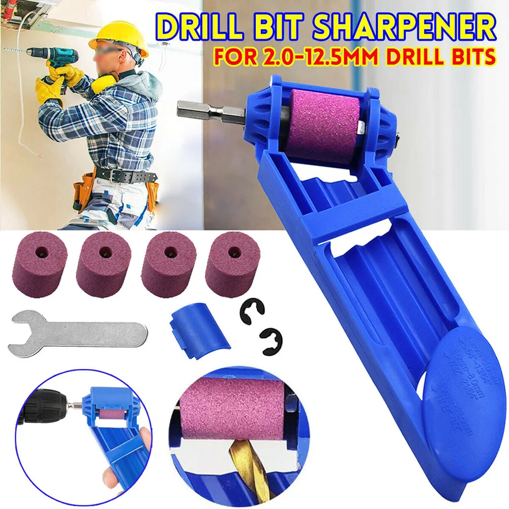 

Portable Drill Bit Sharpener Corundum Grinding Wheel Blue 185 * 40mm Fast Drilling Tapping Grinding Iron Drills Polishing Set