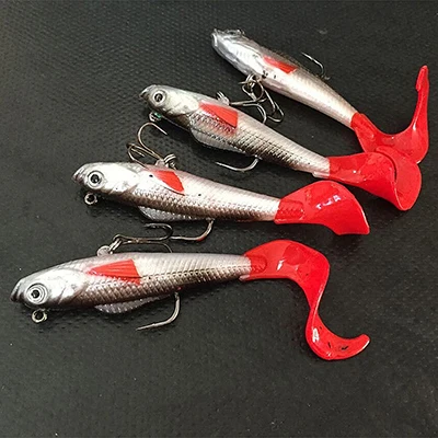 4 Pcs/lot Lead Head Soft Fishing Lures Long T Tail Fishing Lure Sharp Treble Hook Soft Bait Fishing Tackle 10cm 9.3g
4 Pcs/lot Lead Head Soft Fishing Lures Long T Tail Fishing Lure Sharp Treble Hook Soft Bait Fishing Tackle 10cm 9.3g