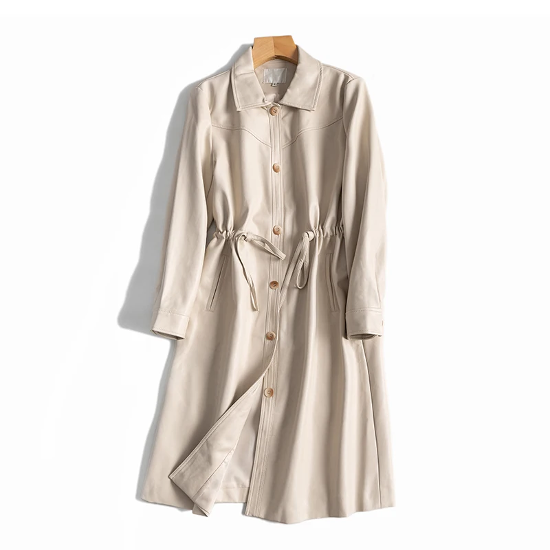 Женская кожаная куртка, корейская модная куртка из натуральной овечьей кожи желтого и бежевого цвета, весна-осень 2020
Женская кожаная куртка, корейская модная куртка из натуральной овечьей кожи желтого и бежевого цвета, весна-осень 2020