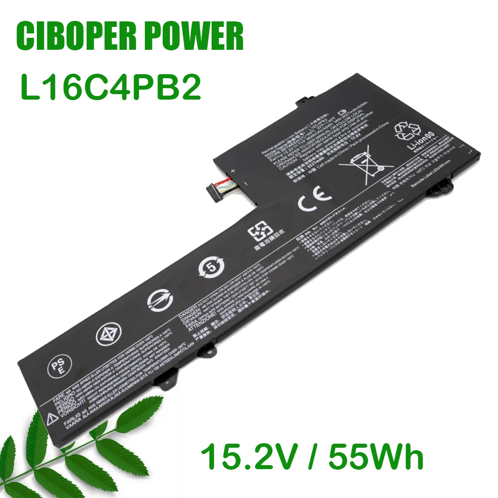 CP New настоящая аккумуляторная батарея для ноутбука L16C4PB2 15,2 V 55Wh для 720S 720S-14 720S-14IKB 5B10M55951 L16M4PB4ICP5/55/90 2 L16L4PB2
CP New настоящая аккумуляторная батарея для ноутбука L16C4PB2 15,2 V 55Wh для 720S 720S-14 720S-14IKB 5B10M55951 L16M4PB4ICP5/55/90 2 L16L4PB2
