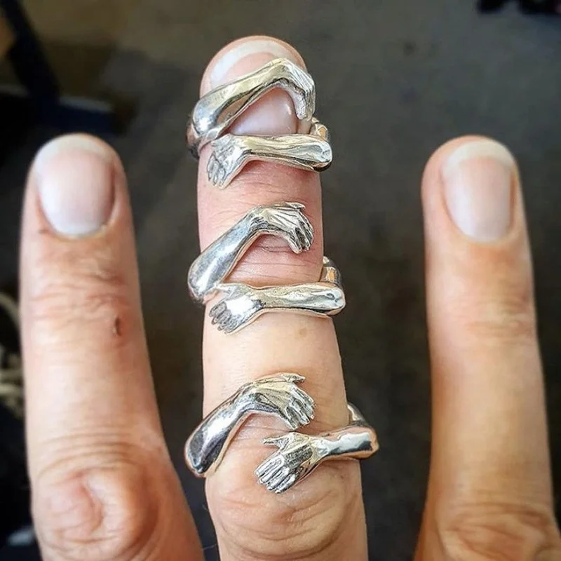 New Products Europe and America Fashion Love Hands Embrace Ring Open Ring Adjustable Jewelry Gift for Women Girls Wholesale Bulk
New Products Europe and America Fashion Love Hands Embrace Ring Open Ring Adjustable Jewelry Gift for Women Girls Wholesale Bulk