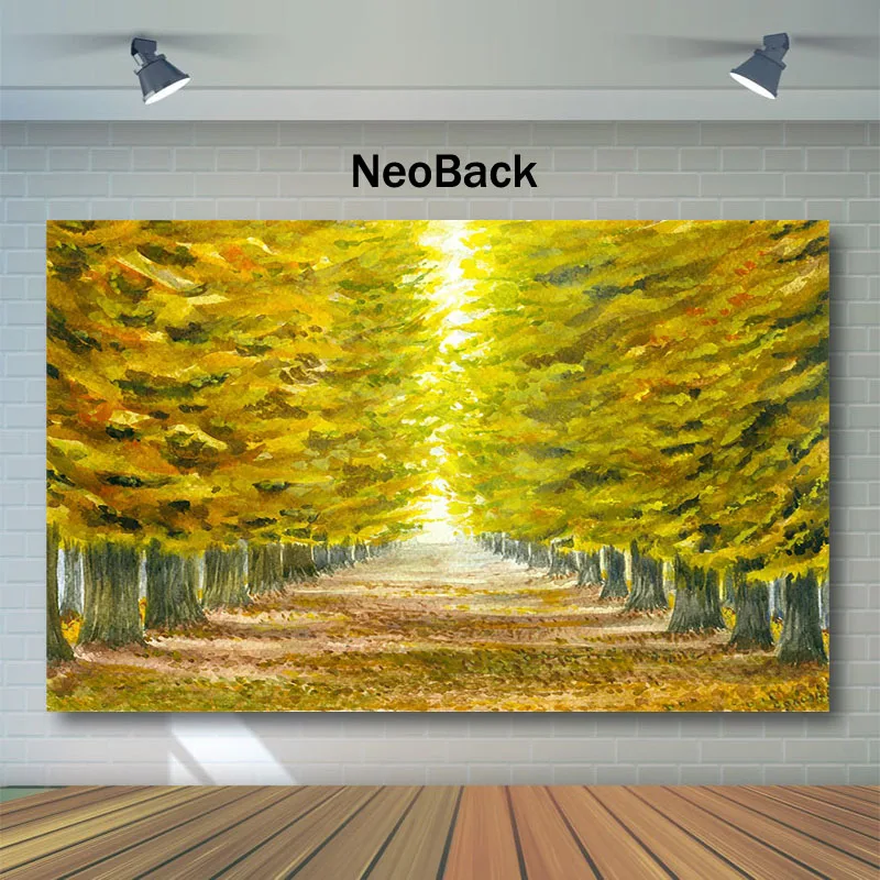 NeoBack Осенний лесной фон для фотосъемки картина маслом природные пейзажи пейзаж