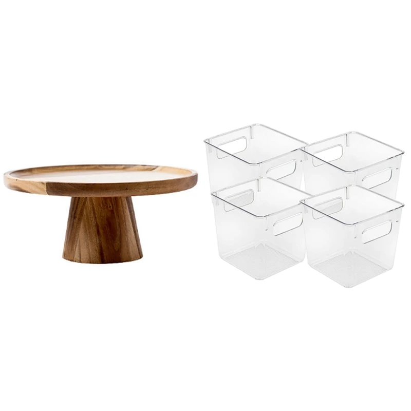 1X Japan Style High Stand Wooden Cake Plate & 4X Plastic Storage Bins Clear Pantry Organizer Box Bin Containers
1X Japan Style High Stand Wooden Cake Plate & 4X Plastic Storage Bins Clear Pantry Organizer Box Bin Containers