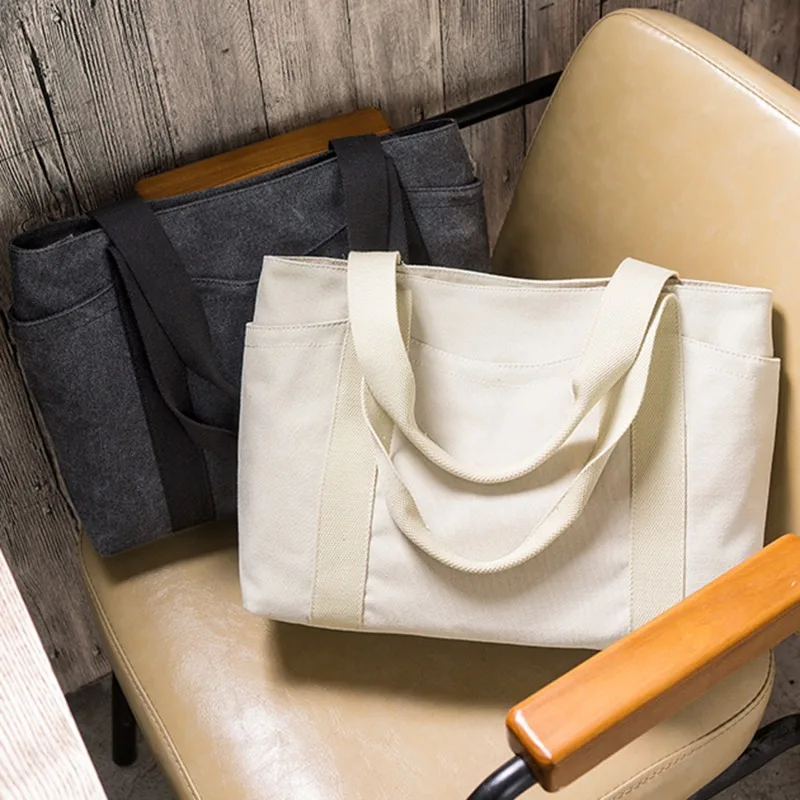 Unisex Beige Canvas Large-capacity Shopping Shoulder Bag Travel Casual Tote Portable Handbags Simple Bags
Unisex Beige Canvas Large-capacity Shopping Shoulder Bag Travel Casual Tote Portable Handbags Simple Bags