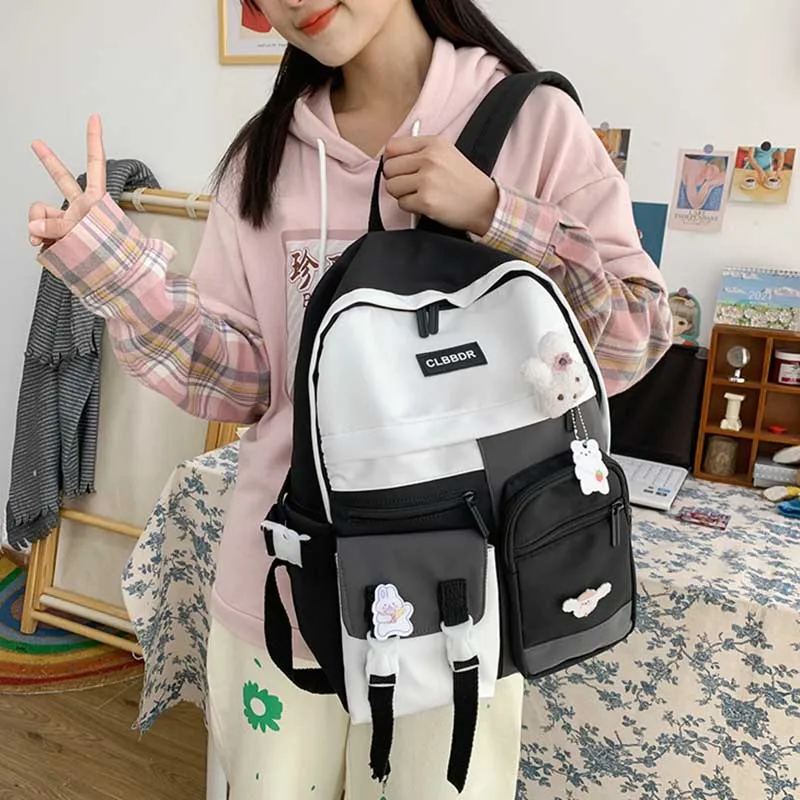 Patchwork School Quality Backpack Women's Simple Students Backpacks For Girls Female Bags Large Fashion Capacity Top Schoolbag
Patchwork School Quality Backpack Women's Simple Students Backpacks For Girls Female Bags Large Fashion Capacity Top Schoolbag