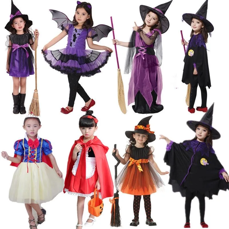 Witch Dress For Children Holloween Costume Toupeng Show Kid Party Wearing Little Girl Purple Bat Clothes
Witch Dress For Children Holloween Costume Toupeng Show Kid Party Wearing Little Girl Purple Bat Clothes
