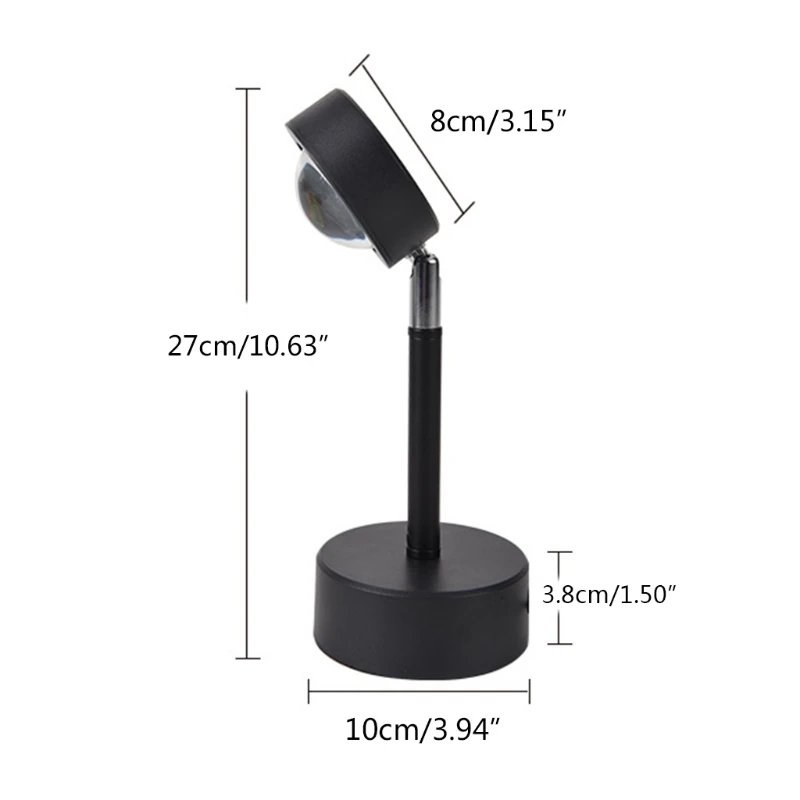 Sunset Rainbow Projection Lamp USB Table Bedside Night Light Bedroom Bar Cafe Party LED Atmosphere Light Projector Decor
Sunset Rainbow Projection Lamp USB Table Bedside Night Light Bedroom Bar Cafe Party LED Atmosphere Light Projector Decor