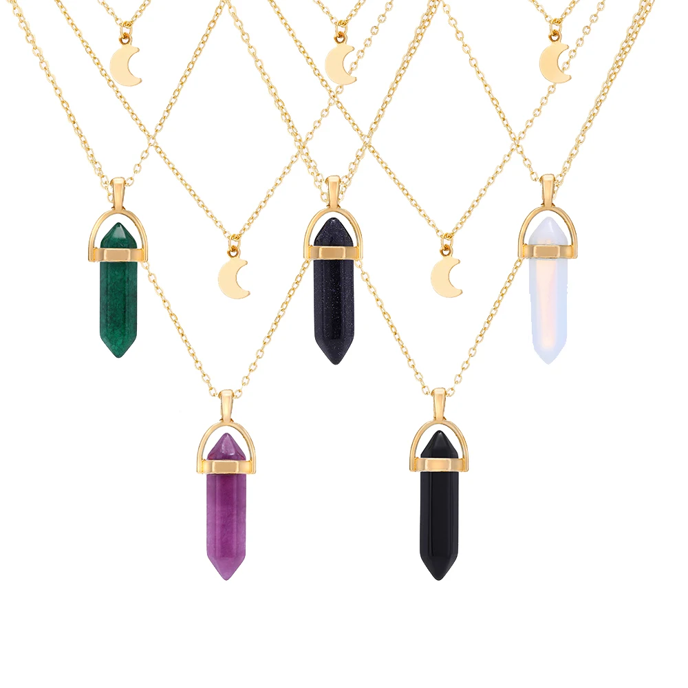 Женское ожерелье с подвеской в виде шестигранного опала
Женское ожерелье с подвеской в виде шестигранного опала