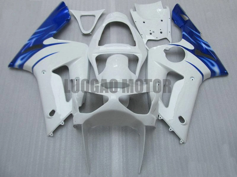 Injection Free Custom Fairings kit for White blue Good KAWASAKI Bodywork 2003 2004 ZX6R 03 04 ZX-6R ZX636 fairing kit body Kits 
Injection Free Custom Fairings kit for White blue Good KAWASAKI Bodywork 2003 2004 ZX6R 03 04 ZX-6R ZX636 fairing kit body Kits
