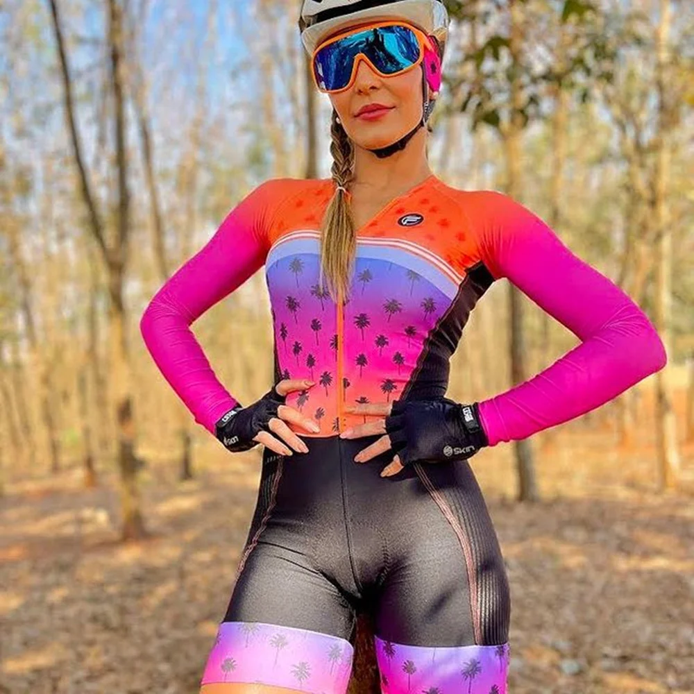 Oficinadoabada Women Long Sleeve Cycling Skinsuit Professional Team Bike Apparel Ciclismo Maillot Mujer Speedsuit Bike Triathlon
Oficinadoabada Women Long Sleeve Cycling Skinsuit Professional Team Bike Apparel Ciclismo Maillot Mujer Speedsuit Bike Triathlon