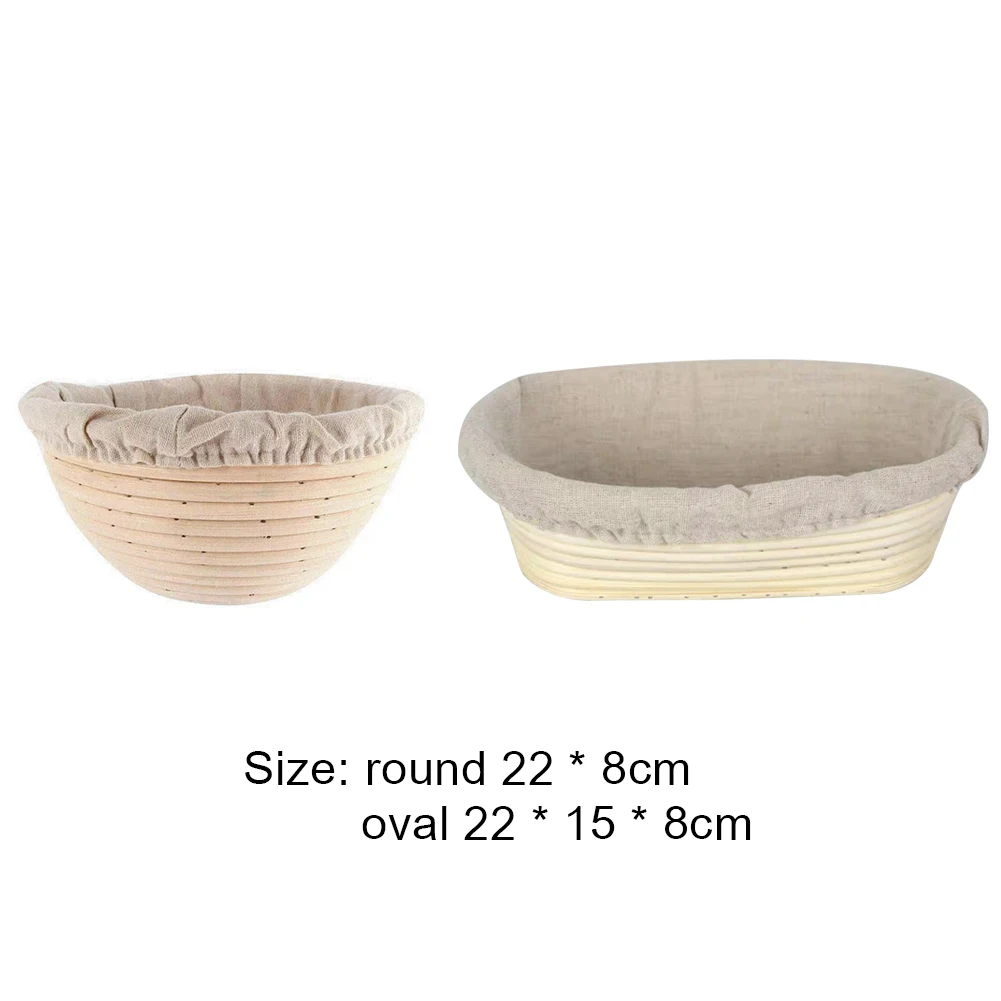 Fermentation Rattan Woven Dough Bread Basket with Cloth Cover Baking Bread Baguette Proofing Storage Baskets Arc Bread Knife 
Fermentation Rattan Woven Dough Bread Basket with Cloth Cover Baking Bread Baguette Proofing Storage Baskets Arc Bread Knife