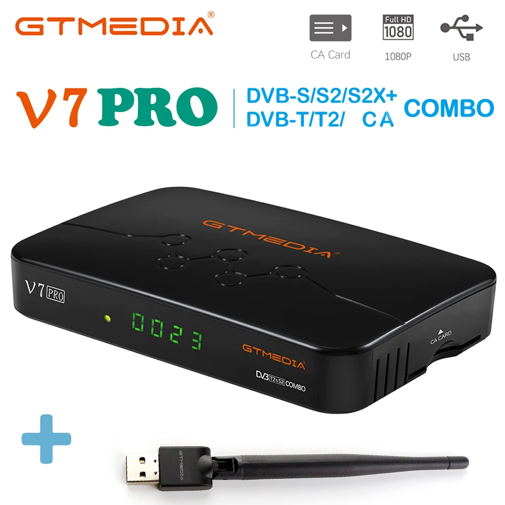 GTMEDIA V7 Pro спутниковый ТВ приемник DVB-S/S2/S2X DVB-T/T2 комбо декодер с USB WI-FI CA карты Freesat V7 плюс дополнительное по не входит в комплект
GTMEDIA V7 Pro спутниковый ТВ приемник DVB-S/S2/S2X DVB-T/T2 комбо декодер с USB WI-FI CA карты Freesat V7 плюс дополнительное по не входит в комплект