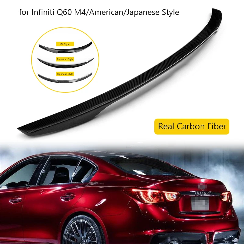 Car Rear Spoiler Wing Real Carbon Fiber Tail Wing for Infiniti Q60 M4/American/Japanese Style Car Styling Carbon Fiber Spoiler
Car Rear Spoiler Wing Real Carbon Fiber Tail Wing for Infiniti Q60 M4/American/Japanese Style Car Styling Carbon Fiber Spoiler