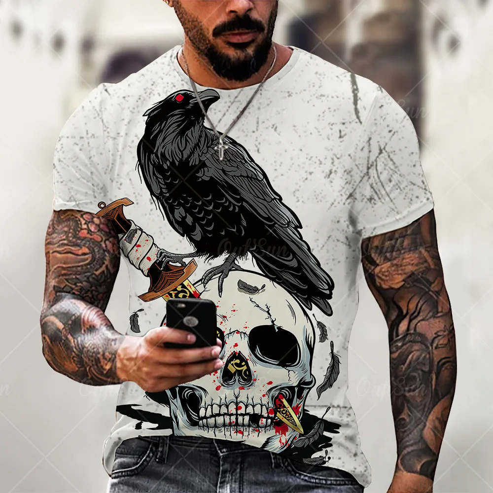 3D Printing Horror Skull Men's T-Shirt Street Fashion Personality Blue Flame Skeleton Short-Sleeved Wild Loose Oversized Top 6XL
3D Printing Horror Skull Men's T-Shirt Street Fashion Personality Blue Flame Skeleton Short-Sleeved Wild Loose Oversized Top 6XL