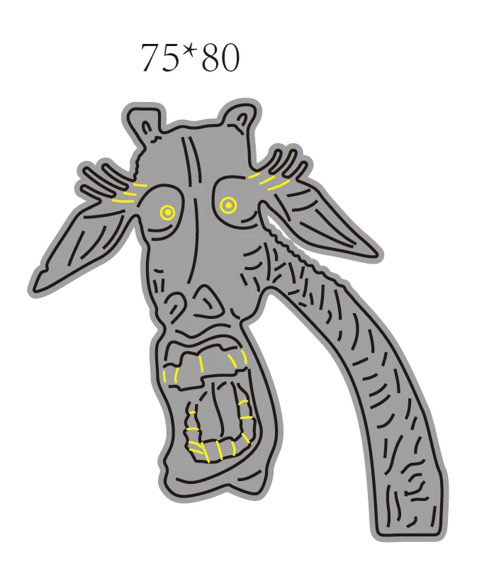 Giraffe Shape Metal Cutting Die DIY For Scrapbooking Decoration Crafts