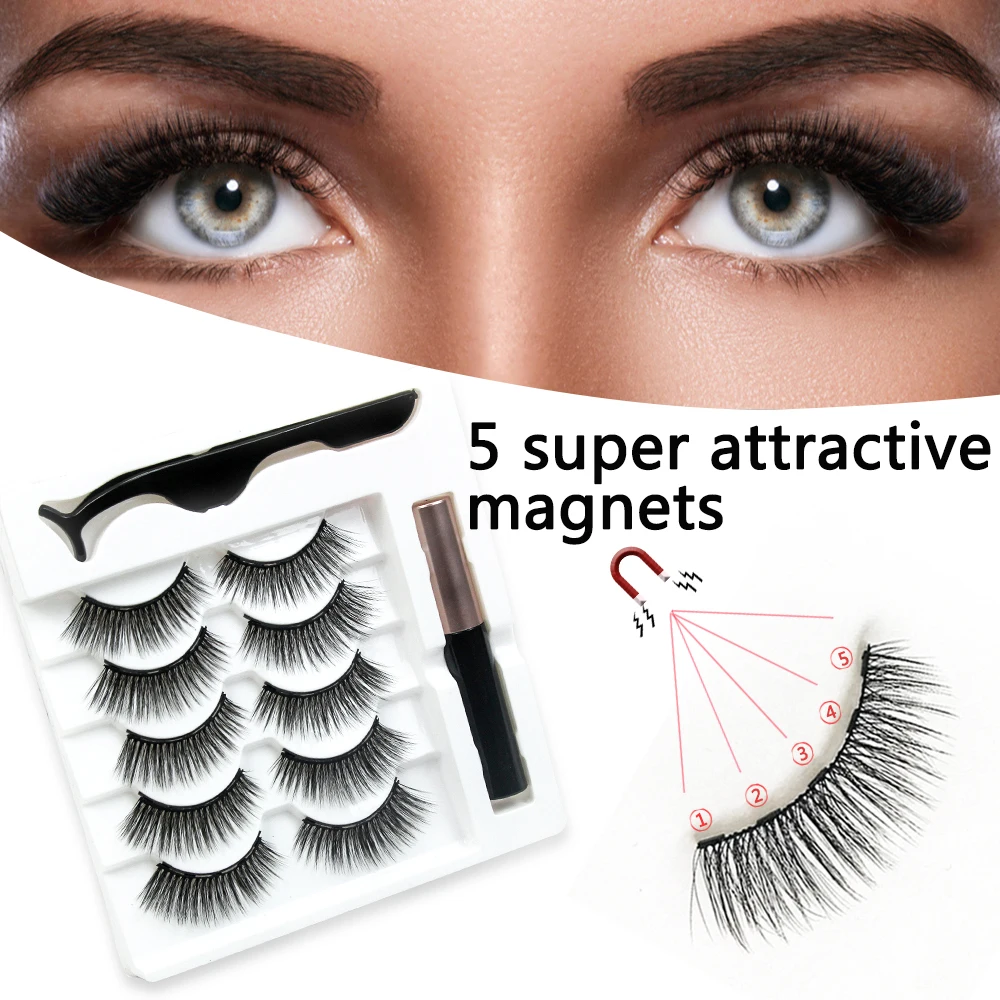 Fashion Magnetic False Strip Lashes Makeup Set French Style 5 Pairs Magnetic Eyelash Eyeliner Extension Charming Eye Makeup Kit
Fashion Magnetic False Strip Lashes Makeup Set French Style 5 Pairs Magnetic Eyelash Eyeliner Extension Charming Eye Makeup Kit