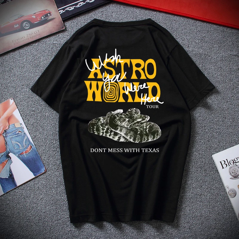 Футболка Мужская/Женская в стиле хип хоп Трэвис Скоттс ASTROWORLD Харадзюку с