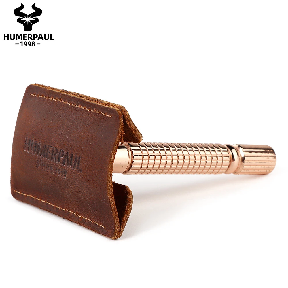 Men Portable Razor Case Crazy Horse Leather Travel Razor Holder Case For Manual Edge Safety Razor Head Sleeve Protective Case
Men Portable Razor Case Crazy Horse Leather Travel Razor Holder Case For Manual Edge Safety Razor Head Sleeve Protective Case