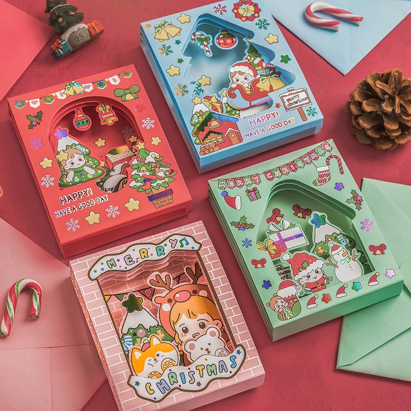 Fabiano 1 Pc/Design 3D Pop Up Greeting Cards With Envelope Merry Christmas New Year Party Decoration Postcards Gifts Card
Fabiano 1 Pc/Design 3D Pop Up Greeting Cards With Envelope Merry Christmas New Year Party Decoration Postcards Gifts Card