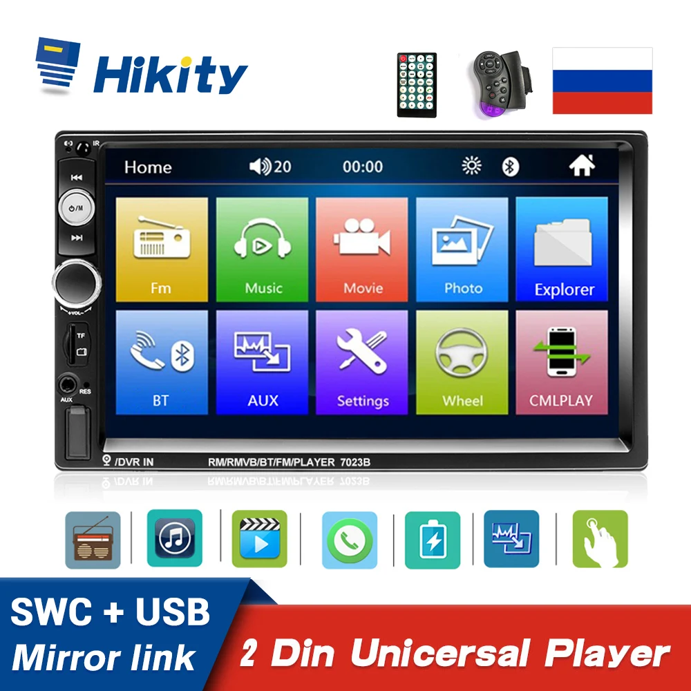 Hikity 2 din Universal 7" HD Car Radio MP5 Autoradio Rear View Camera Car Multimedia Player Touch Screen Auto audio Car Stereo
Hikity 2 din Universal 7" HD Car Radio MP5 Autoradio Rear View Camera Car Multimedia Player Touch Screen Auto audio Car Stereo