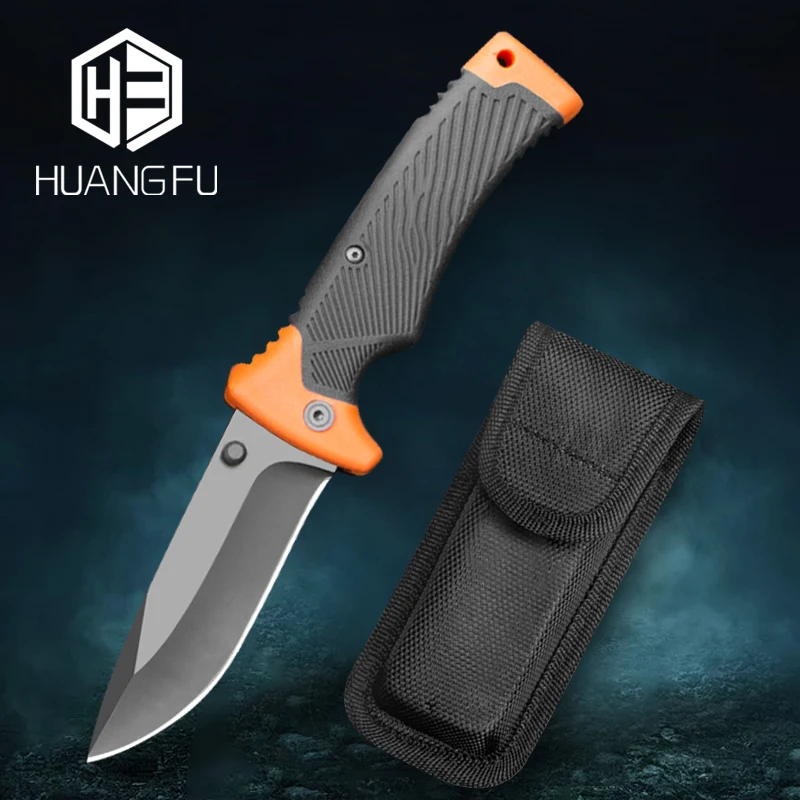 

Folding Knife 7CR17Mov G10 ABS Handle Blade Tactical Camping Survival Combat Pocket Knives EDC Hunting Multi Tools Knife Sheath