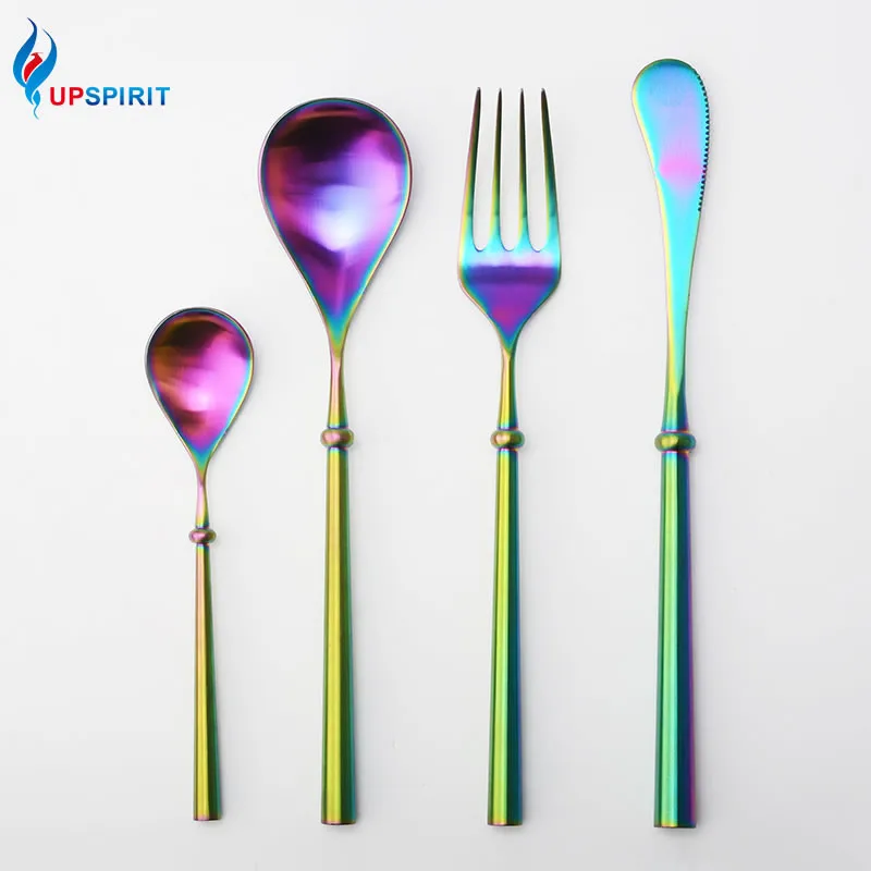 High Quality Tableware Stainless Steel Dinner Set Knife Fork Spoon For Coffee Tea Dessert Spoon Colorful Party Cutlery Set
High Quality Tableware Stainless Steel Dinner Set Knife Fork Spoon For Coffee Tea Dessert Spoon Colorful Party Cutlery Set