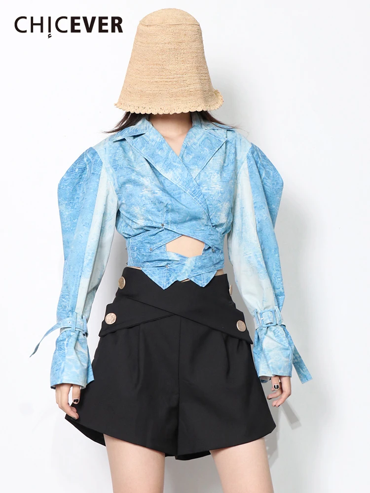CHICEVER Print Tie Dye Casual Short Jacket For Women Lapel Long Sleeve Blue Jackets Female Fashion New Clothing 2021 Autumn
CHICEVER Print Tie Dye Casual Short Jacket For Women Lapel Long Sleeve Blue Jackets Female Fashion New Clothing 2021 Autumn