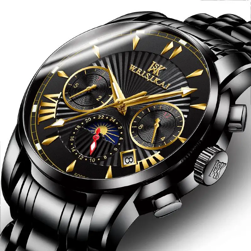 2021 watch Swiss genuine new hot style men's multi-function business trend waterproof automatic mechanical watch wholesale
2021 watch Swiss genuine new hot style men's multi-function business trend waterproof automatic mechanical watch wholesale