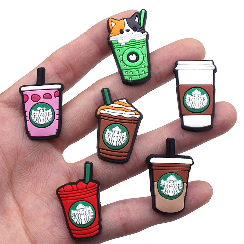 Hot Sale 1pc PVC Coffee Beverage Shoe Charms Shoe Buckles Accessories Fit Bands Bracelets Croc JIBZ Kids Party X-mas Gift
Hot Sale 1pc PVC Coffee Beverage Shoe Charms Shoe Buckles Accessories Fit Bands Bracelets Croc JIBZ Kids Party X-mas Gift