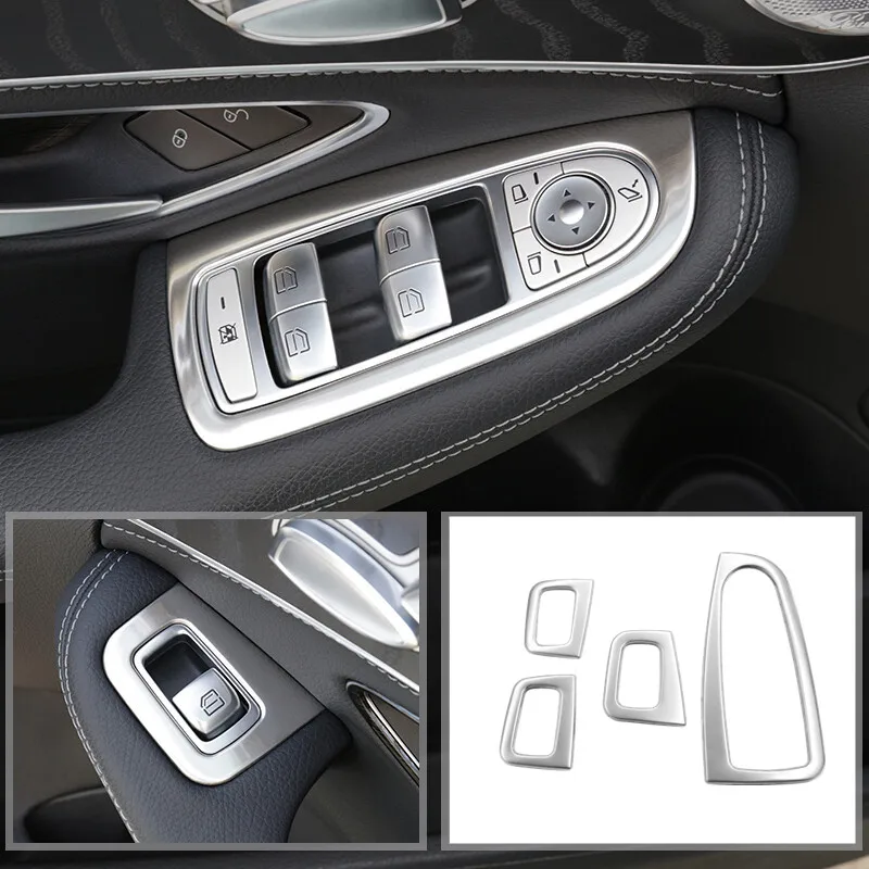 For Mercedes Benz New C Class W205 GLC 2015 2016 2017 Window Lift Button Switch Sequin Interior Bright Covers Trim ABS+Stainless
For Mercedes Benz New C Class W205 GLC 2015 2016 2017 Window Lift Button Switch Sequin Interior Bright Covers Trim ABS+Stainless